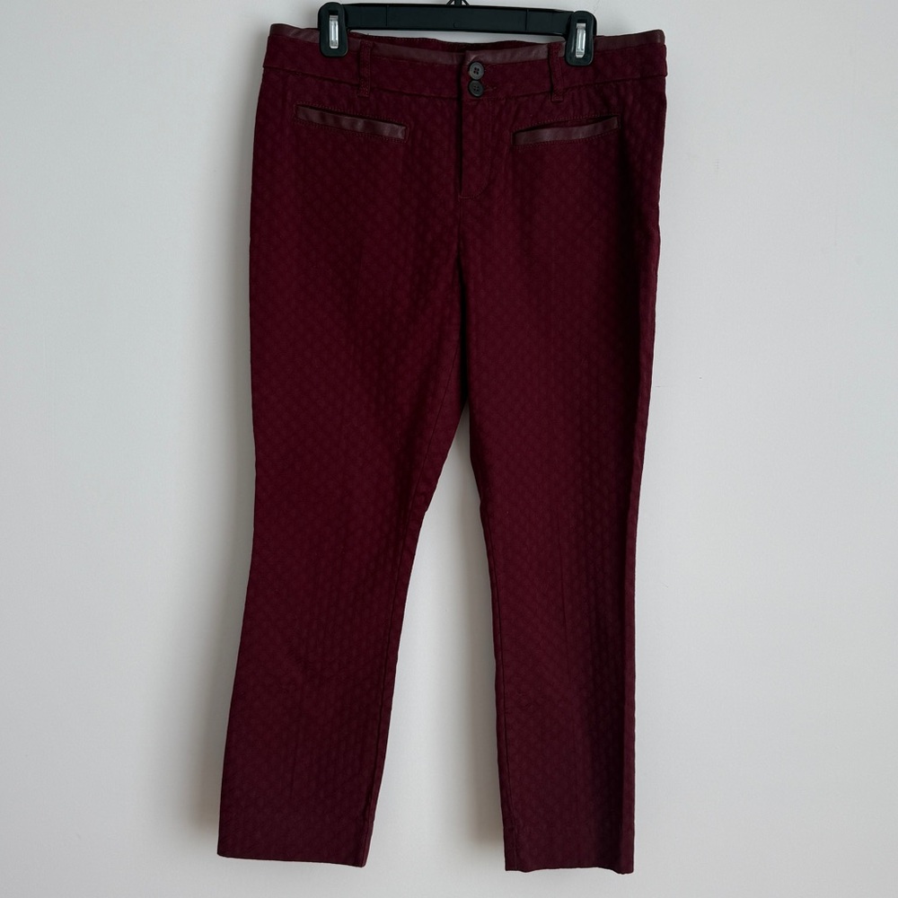Women’s Tailored Burgundy Dress Pants